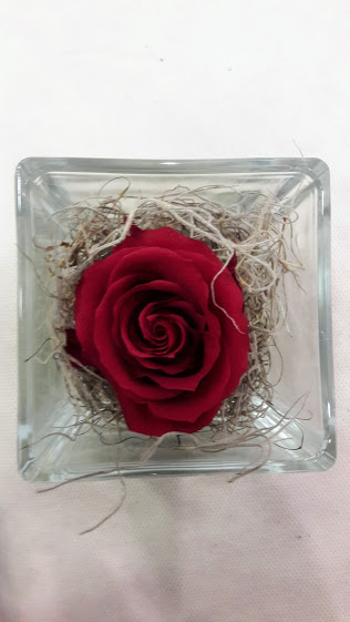 forever roses glass cube 1a
