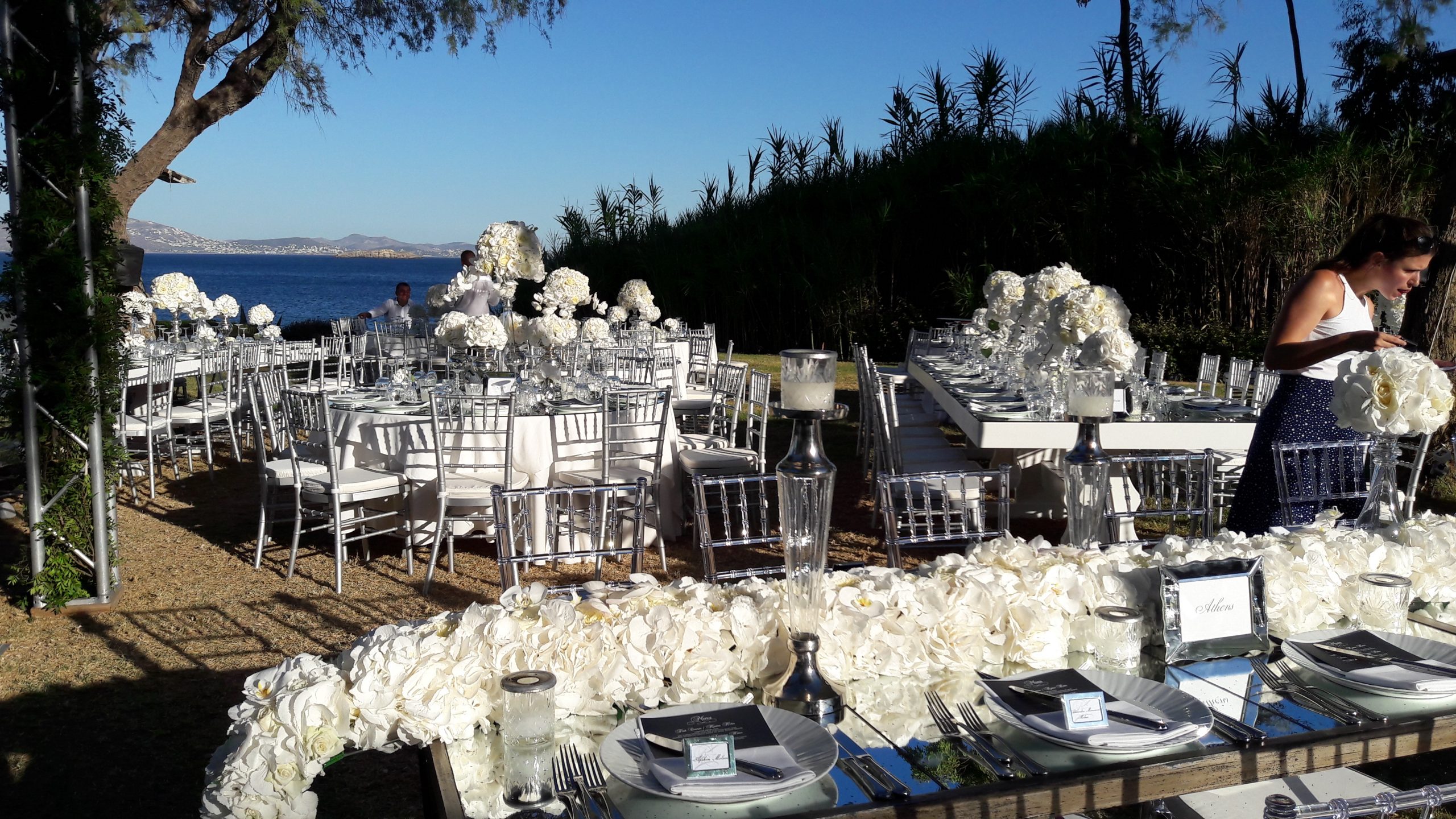 Luxury White Wedding at Athens Riviera Island