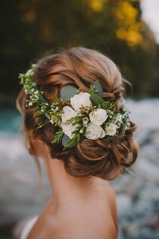 flowers crowns hairstyle floral ideas