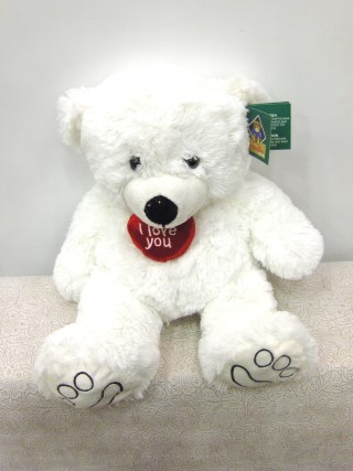 white teddy bear medium 40cm