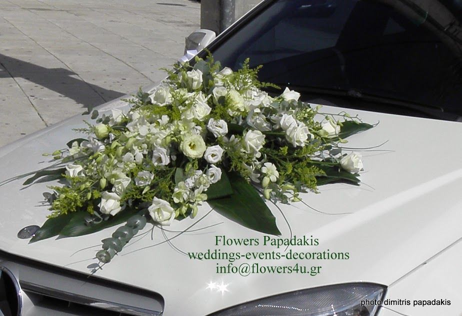 wedding car flowers papadakis est 1989